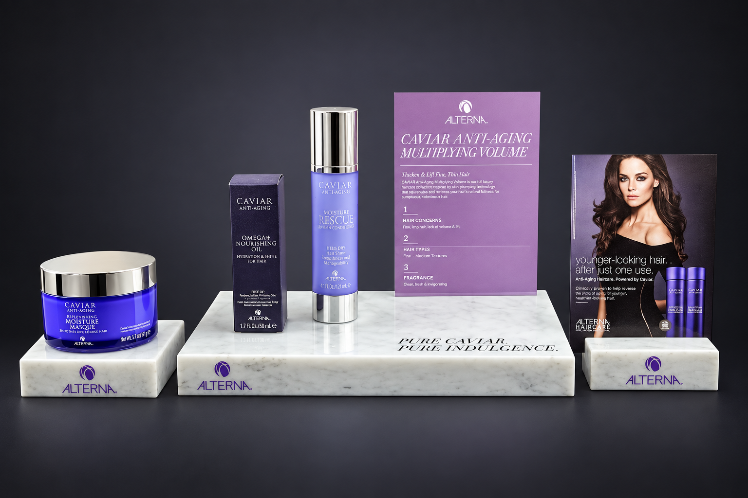 Alterna Caviar professional product display