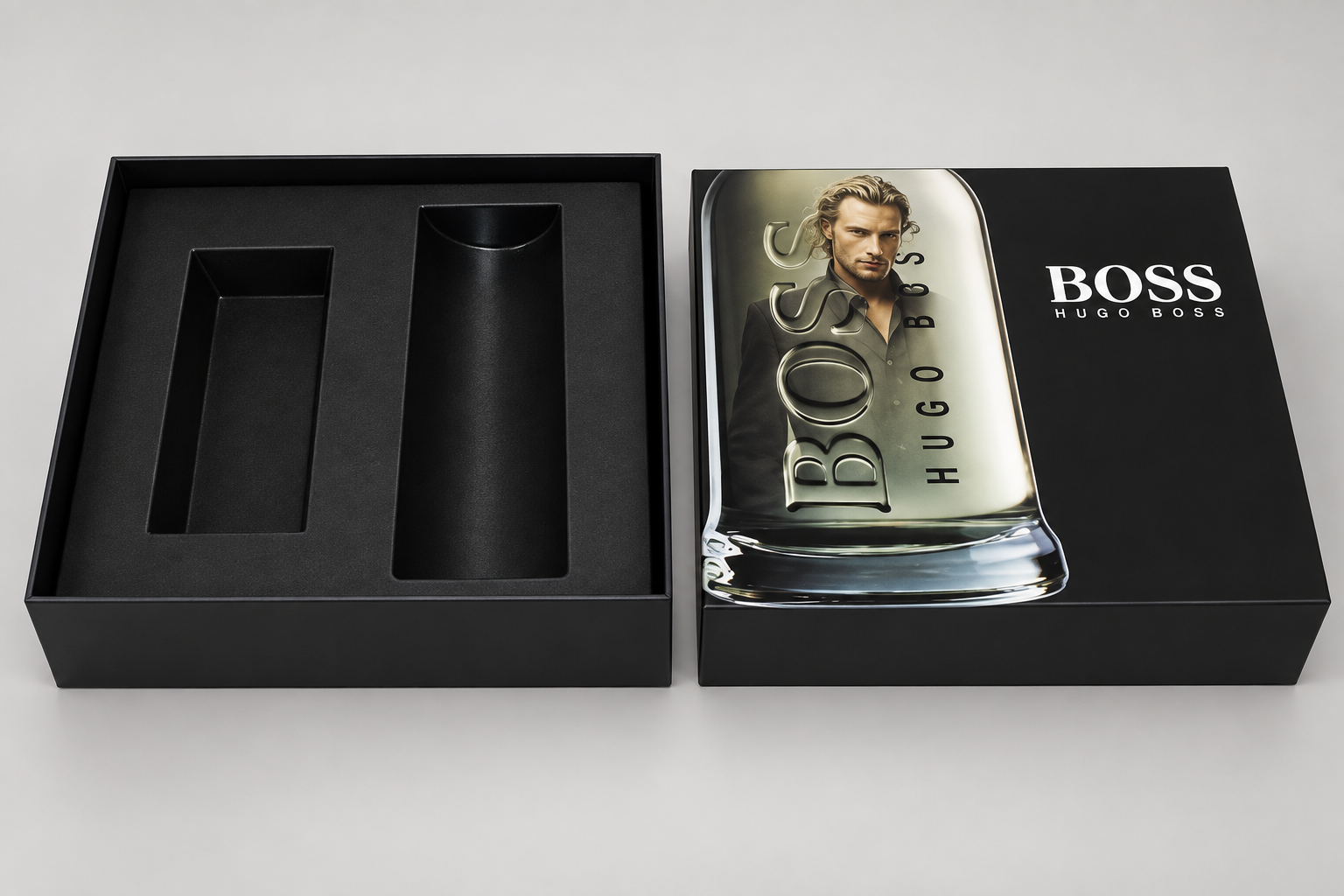 Hugo Boss custom fragrance presentation packaging