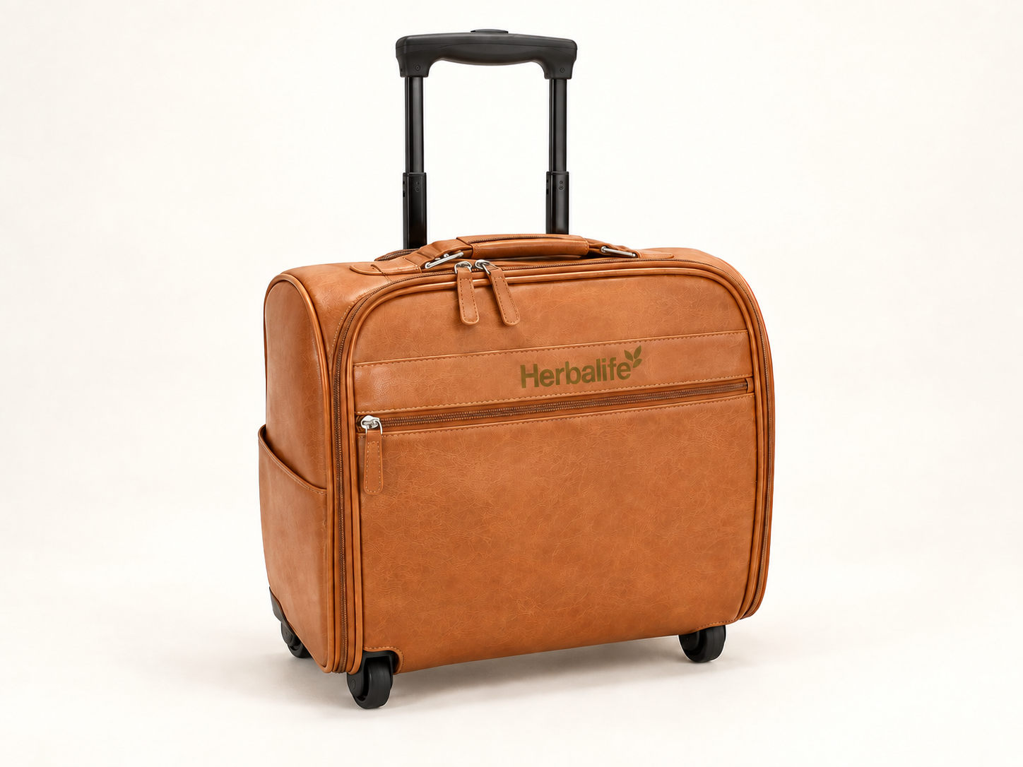 Herbalife leather underseat rolling suitcase